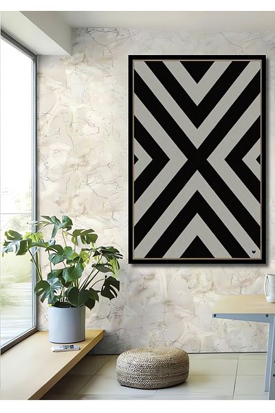 Teona Ahşap Model Geometric Modern Decorativ Lemn MDF Dreptunghi Acasă, Locul de Muncă Pictură Perete