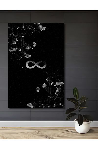Teona Ahşap Icoana infinitului cu flori decorative din lemn MDF dreptunghiular pentru pictura de perete acasa, loc de munca