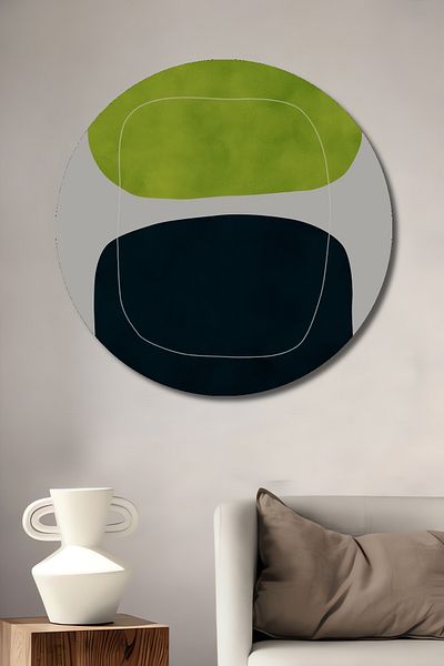 Teona Ahşap Modern Abstract Geometric Decorativ Lemn MDF Rotund Acasă, Locul de Muncă Pictură de perete