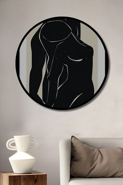 Teona Ahşap Acasă rotundă din lemn MDF decorativ figurativ abstract, pictură murală la locul de muncă