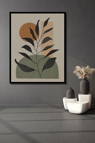 Teona Ahşap Modern Minimalist Leaf Design Decorativ Lemn MDF Dreptunghi Acasă, Locul de Muncă Pictură Perete