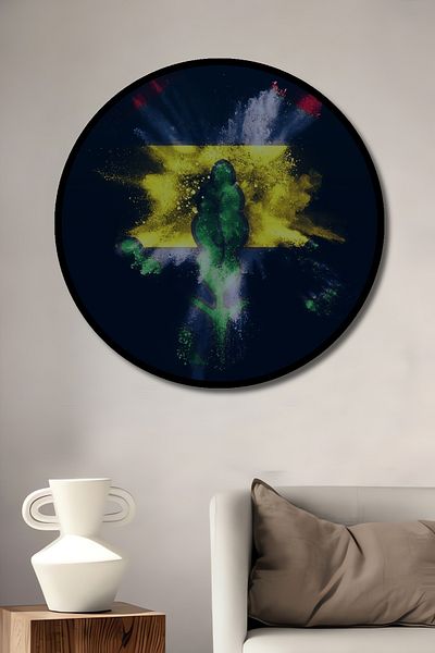 Teona Ahşap Magia culorilor Decorativ Lemn MDF Rotund Casa, Locul de Muncă Pictură Perete