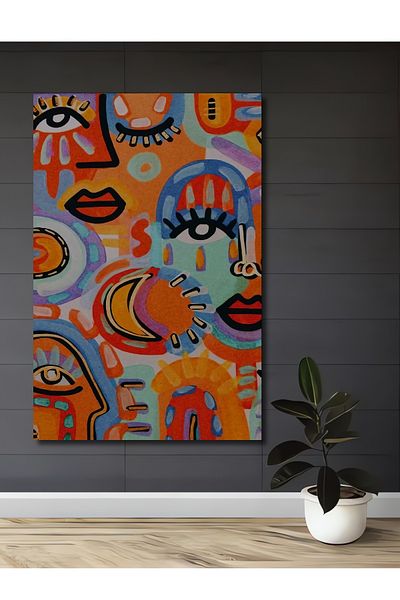 Teona Ahşap Fățe colorate Artă abstractă Decorativ Lemn MDF Dreptunghi Acasă, Locul de muncă Pictură murală