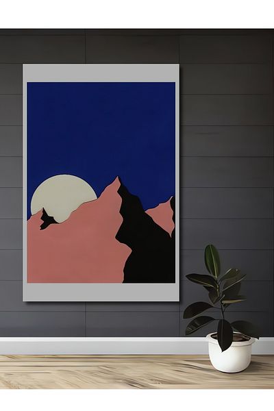Teona Ahşap Peisaj de munte Lumină Lună Decorativ Lemn MDF Dreptunghi Acasă, Locul de Muncă Pictură Perete