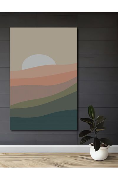 Teona Ahşap Pastel Sunset Landscape Decorativ Lemn MDF Dreptunghi Acasă, Locul de Muncă Pictură Perete