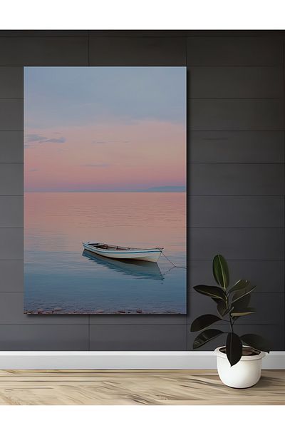 Teona Ahşap Sandală singur la apus de soare Decorativ Lemn MDF Dreptunghi Acasă, Locul de muncă Pictură murală