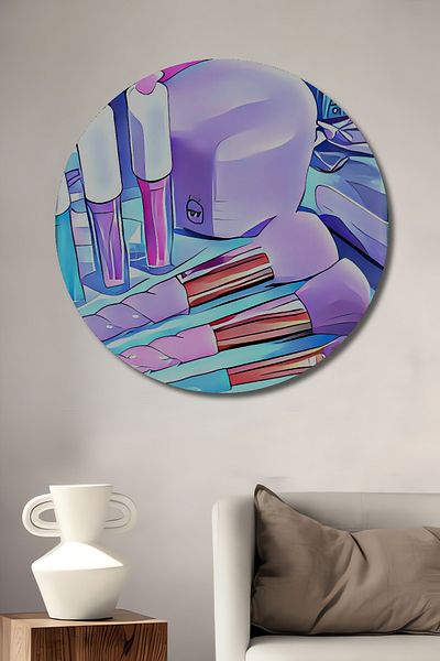 Teona Ahşap Machiaj Materiale Decorative Colorate Lemn MDF Rotund Acasa, Locul de Muncă Pictură Perete