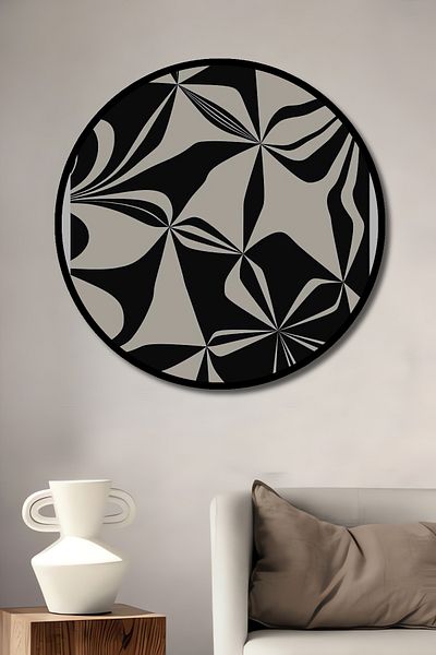 Teona Ahşap Model geometric abstract din lemn MDF rotund decorativ pentru casa, locul de munca pictura pe perete