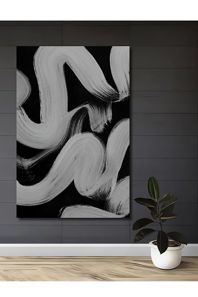 Teona Ahşap Abstract Brush Strokes Decorativ Lemn MDF Dreptunghi Acasă, Locul de muncă Pictură murală