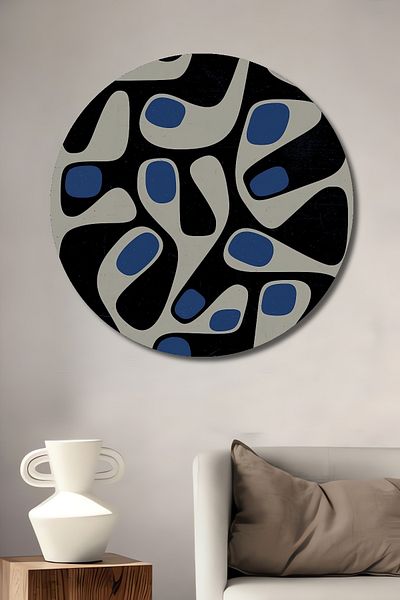 Teona Ahşap Modern Abstract Geometric Decorativ Lemn MDF Rotund Acasă, Locul de Muncă Pictură de perete