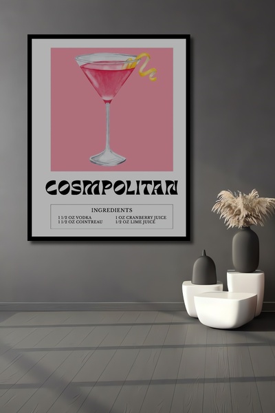 Teona Ahşap Διακοσμητικός πίνακας τοίχου από ξύλο MDF με σχέδιο Cosmopolitan ...