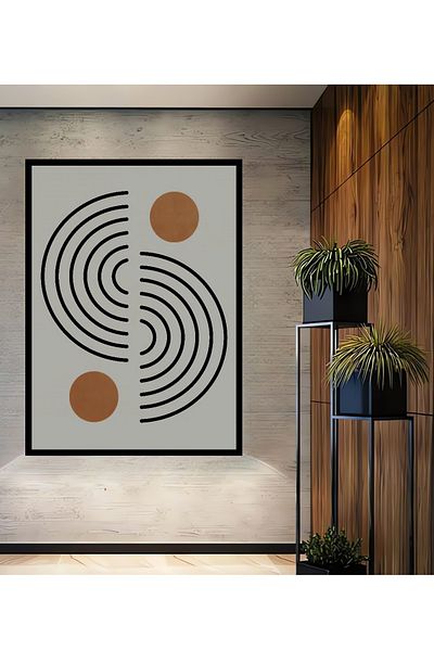 Teona Ahşap Modern Abstract Geometric Lemn MDF Dreptunghi Decorativ Acasă, Locul de Muncă Pictură de perete