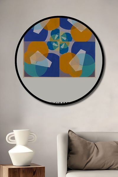 Teona Ahşap Joseph Schillinger Pătrate verzi Decorative Lemn MDF Rotund Acasă, Locul de muncă Pictură murală