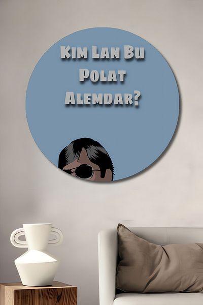 Teona Ahşap Kim Lan Bu Polat Alemdar Lemn MDF Rotund Decorativ Acasa, Locul de Muncă Pictură Murală
