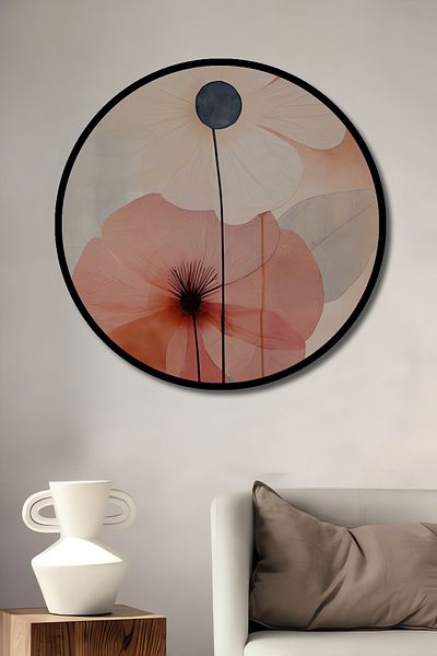 Teona Ahşap Floare Decorativă Lemn MDF Rotund Acasă, Locul de Muncă Pictură Perete