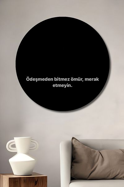 Teona Ahşap Payday Life Inspiration Decorativ din lemn MDF rotund pentru casa, locul de munca pictura pe perete