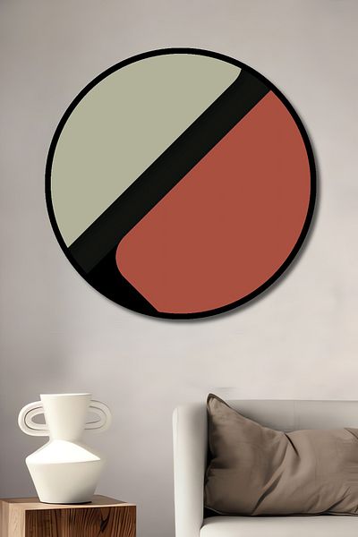 Teona Ahşap Pătrate colorate Abstract Lemn MDF Rotund Decorativ Acasă, Locul de Muncă Pictură de perete