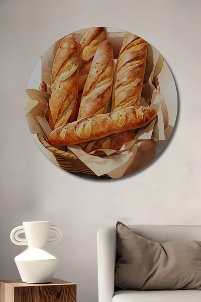 Teona Ahşap Baghete franceze proaspete decorative din lemn MDF rotund pentru casa, loc de munca pictura pe perete