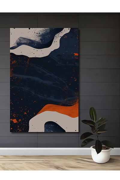 Teona Ahşap Abstract Brush Strokes Decorativ Lemn MDF Dreptunghi Acasă, Locul de muncă Pictură murală