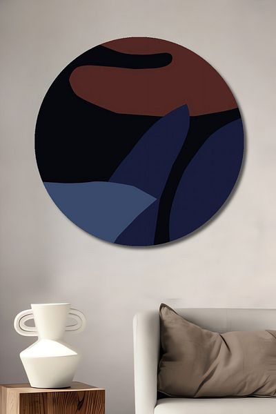 Teona Ahşap Abstract Touches Decorativ Lemn MDF Rotund Acasă, Locul de Muncă Pictură Perete