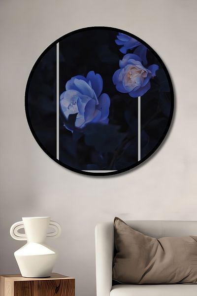 Teona Ahşap Trandafir de noapte decorativ din lemn MDF rotund pentru casa, locul de munca pictura pe perete