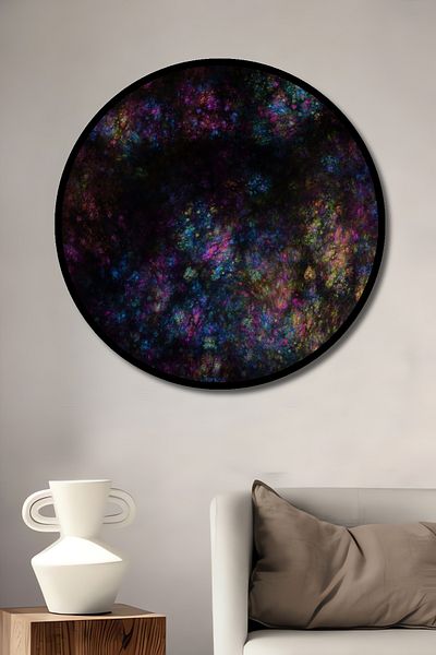Teona Ahşap Modele abstracte colorate Decorative din lemn MDF rotund pentru pictura de perete acasa, loc de munca