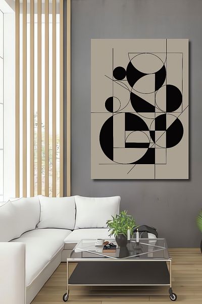 Teona Ahşap Modern Geometric Elegance Decorativ Lemn MDF Dreptunghi Acasă, Locul de Muncă Pictură Perete