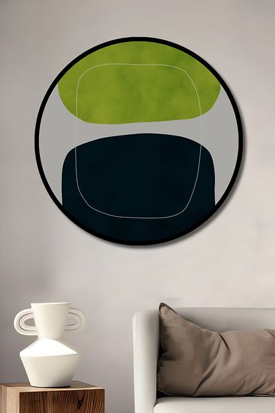 Teona Ahşap Modern Abstract Geometric Decorativ Lemn MDF Rotund Acasă, Locul de Muncă Pictură de perete