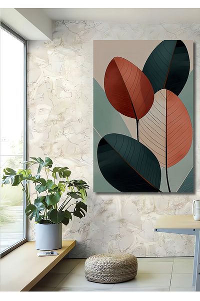Teona Ahşap Modern Minimalist Ierburi Decorativ Lemn MDF Dreptunghi Acasă, Locul de Muncă Pictură Perete