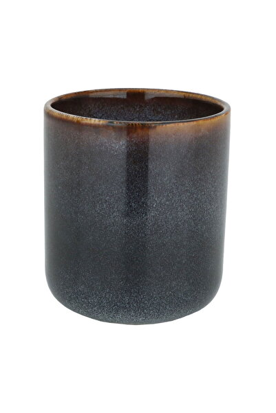 Alsaif Gallery Medium brown gray ceramic round mug 7