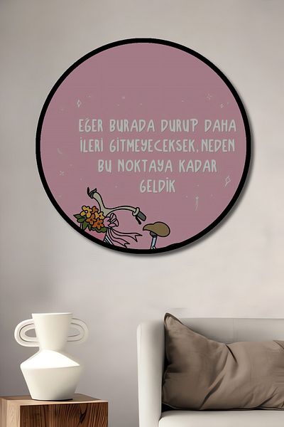 Teona Ahşap Momențe în care privim înainte cu speranță Casa rotundă din lemn decorativ MDF, pictură murală la locul de muncă