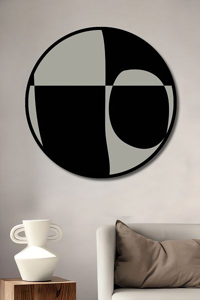 Teona Ahşap Abstracție Geometrică Lemn MDF Rotund Decorativ Acasă, Locul de Muncă Pictură Perete
