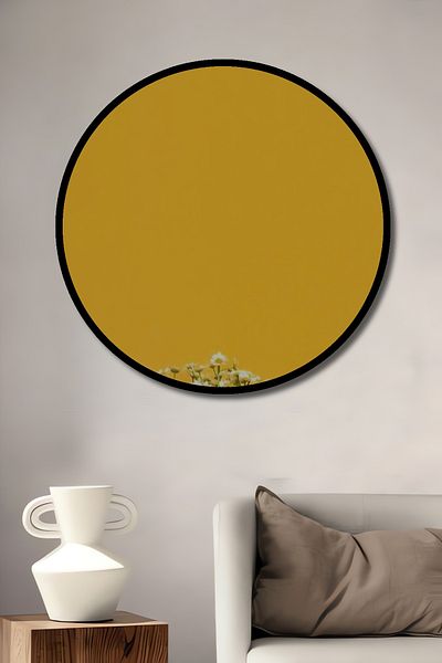 Teona Ahşap Daisy Wood MDF Rotund Decorativ Acasă, Locul de Muncă Pictură Perete