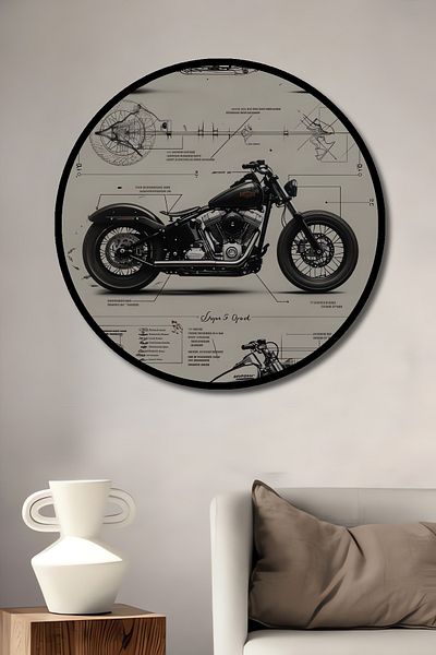 Teona Ahşap Motocicletă Design Inginerie Decorativ Lemn MDF Rotund Acasă, Locul de Muncă Pictură Perete