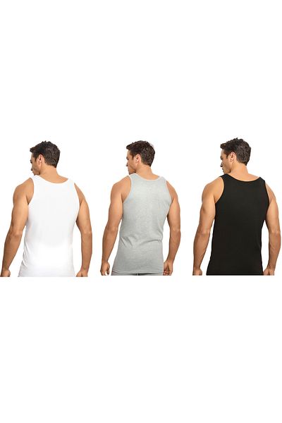 Muks Muk's Men's Undershirt 3-Pack 100% Cotton Assortment Mixed Color