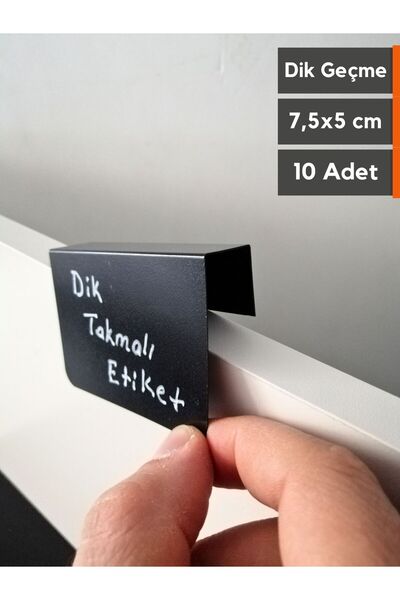 Şeffaf Etiket 10 bucăți etichetate negru -7,5x5 cm rafturi din lemn 2 cm grosime montare verticală suspendată
