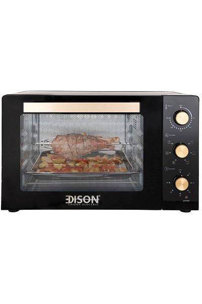 Edison double glass oven 60 liters black