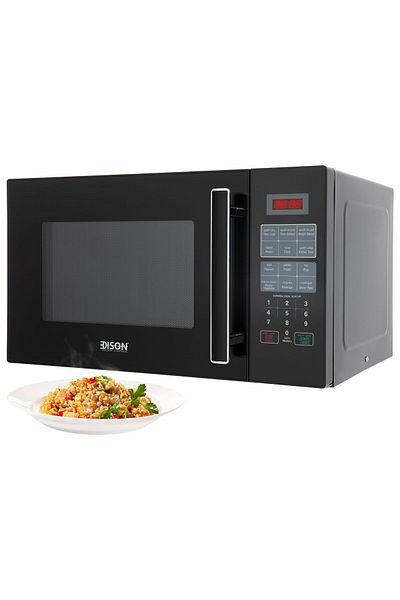 Edison black microwave, 11 temperature levels, 30 litres
