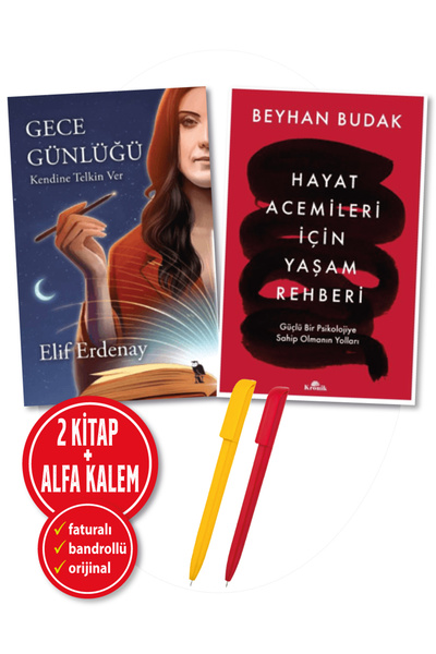 Kronik Kitap Alfa Kalem+Beyhan Budak(Hayat Acemileri İçin Yaşam Rehberi)+Elif Erdenay(Gece Günlüğü)-Yeni 2 kitap