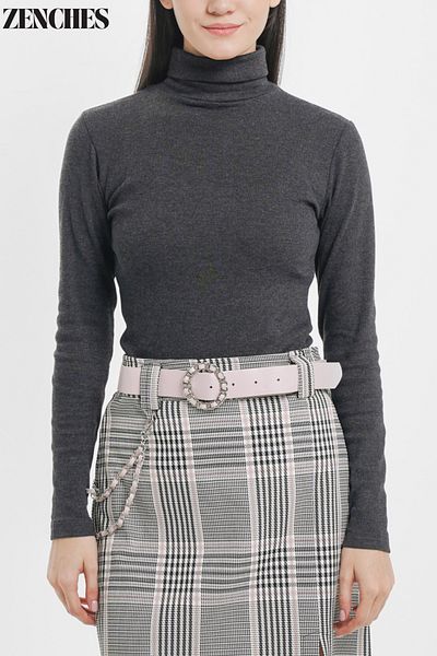 ZENCHES Slimfit Turtleneck Sweater