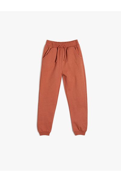Koton Basic Jogger Sweatpants Δέσιμο τσέπης Βαμβακερό στη μέση
