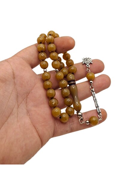 Han Ticarethane Culoarea cremă Glob tăiat pulbere chihlimbar mărgele de rugăc...