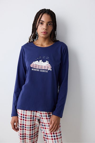 Penti Morning Workout-Pyjama-Set mit mehrfarbigen Hosen