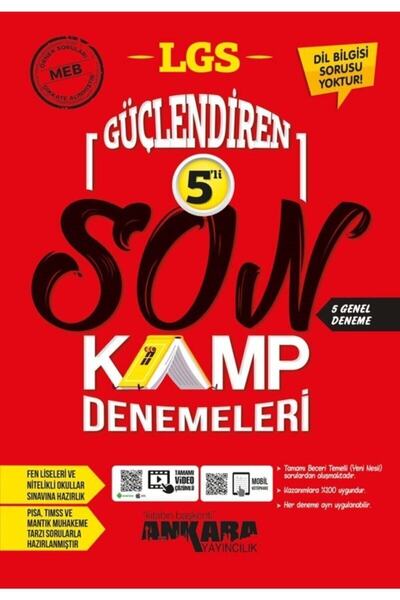 kitabın başkenti ankara yayıncılık 8.sınıf Lgs Güçlendiren 5'li Son Kamp Dene...