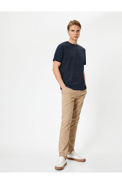 Koton Pantaloni chino slim fit cu buzunar cu nasturi