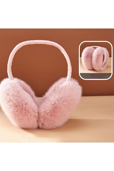 teknotrust Pink Soft Plush Winter Warmer Earmuff - Protective from Cold