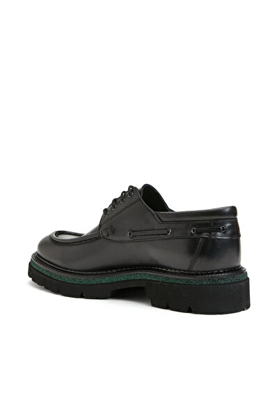 George Hogg Siyah Erkek Deri Ayakkabı