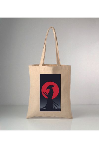 GİFTORA Japanese Samurai Printed Raw Cloth 35X40 Shoulder Bag