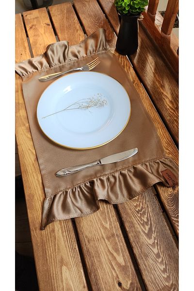 estrella paris Serra 2 τεμαχίων Frilly Camel Vintage American Service 30x50