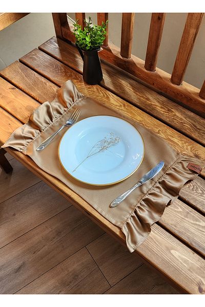 estrella paris Serra 2 τεμαχίων Frilly Camel Vintage American Service 30x50